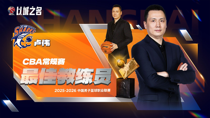 开云体育-上海久事主帅卢伟率队38胜4负当选CBA最佳教练|上海男篮|赛季|大鲨鱼|教练员|连胜_新浪体育_新浪新闻